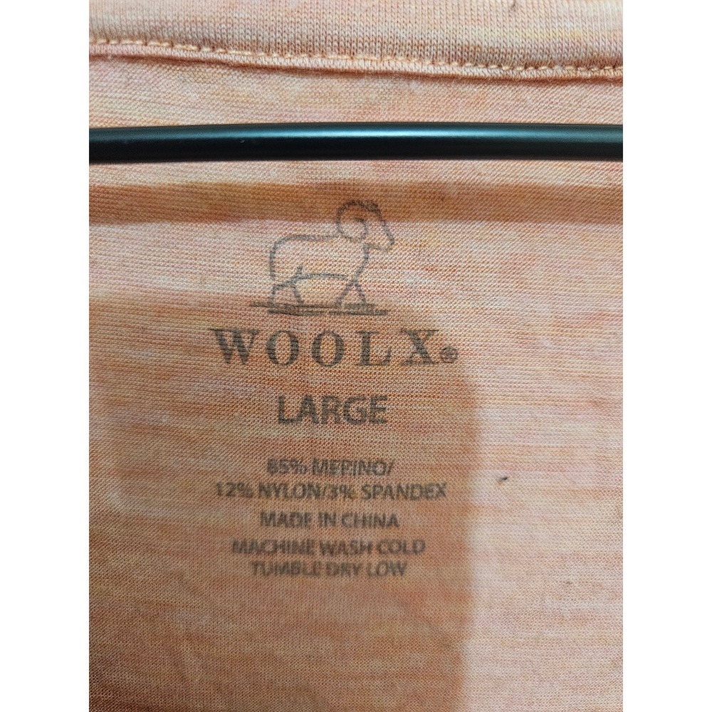 Woolx Merino Wool Blend Cap Sleeve Scoop Neck Top Coral Pink Heathered Large - Picture 2 of 5